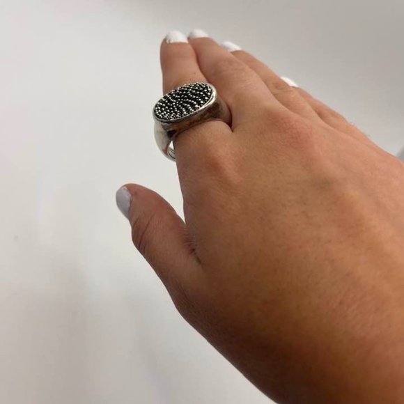 Michael Dawkins - designer wave ring - silver - men or women - size 10 - Picture 4 of 15